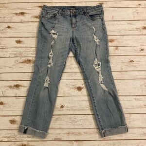 KUT From The Kloth Catherine The Boyfriend Distressed Jeans Size 14